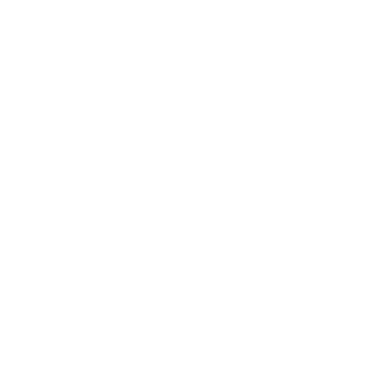 Icon of a stethoscope with a bear face in the chest piece, symbolizing veterinarian care for animals. The design is simple and outlined in white against a black background.